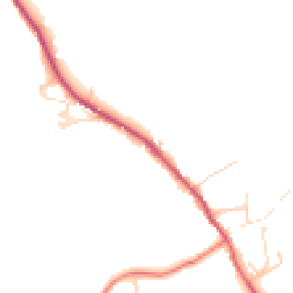 Daytime road noise heatmap for HG3 4JW