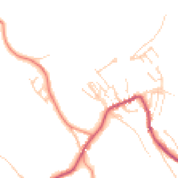 Daytime road noise heatmap for HG3 5AX