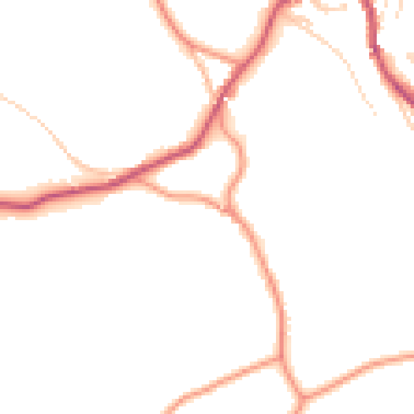 Daytime road noise heatmap for HG3 5HR