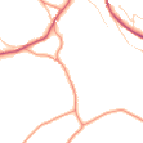 Daytime road noise heatmap for HG3 5HU