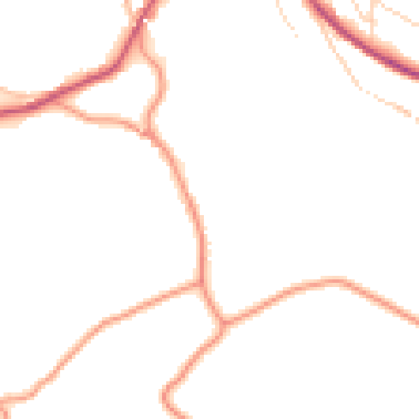 Daytime road noise heatmap for HG3 5HY