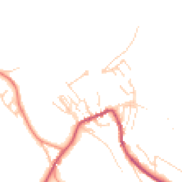 Daytime road noise heatmap for HG3 5LE