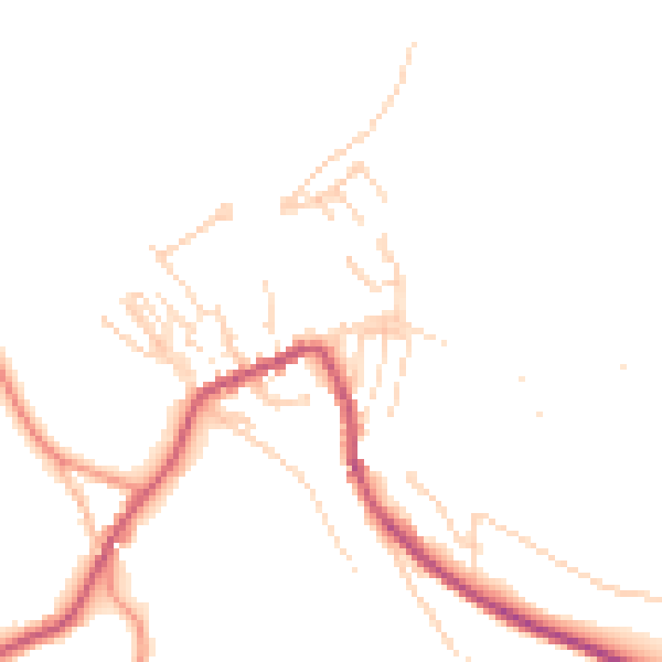 Daytime road noise heatmap for HG3 5LX
