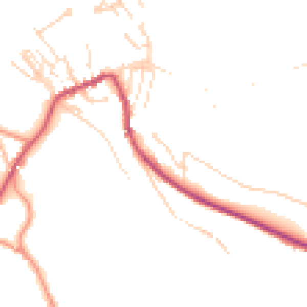 Daytime road noise heatmap for HG3 5NJ