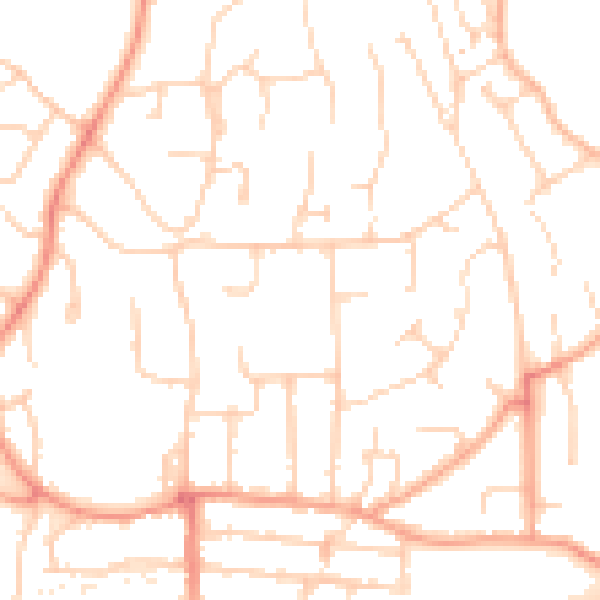 Daytime road noise heatmap for HP1 1AB