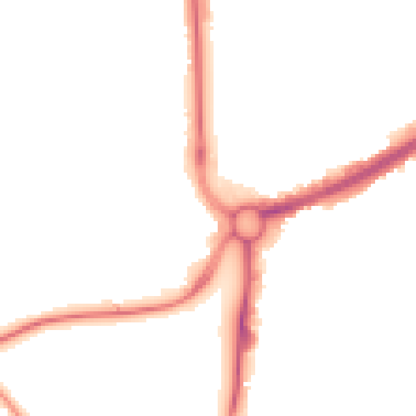 Night-time road noise heatmap for HP1 1AJ