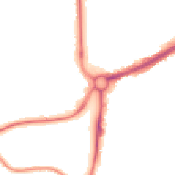 Night-time road noise heatmap for HP1 1AZ