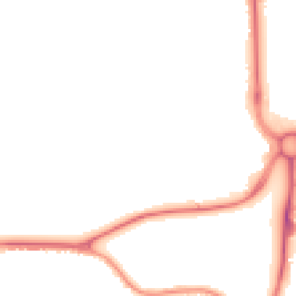 Night-time road noise heatmap for HP1 1PN