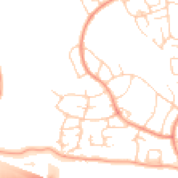 Daytime road noise heatmap for HP1 2JD