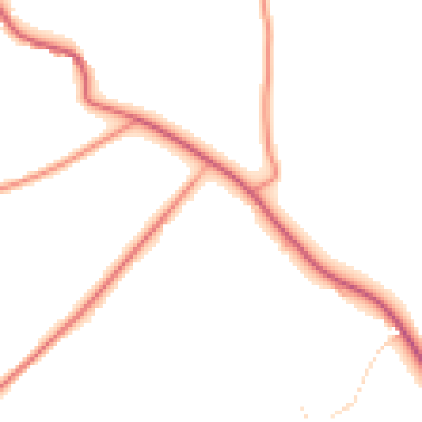 Daytime road noise heatmap for HP1 3BL