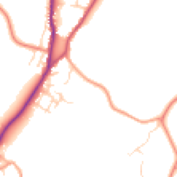 Daytime road noise heatmap for HP10 0AQ