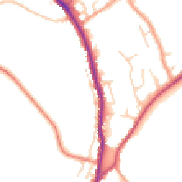 Daytime road noise heatmap for HP10 0AW