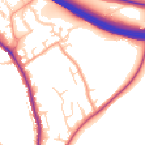 Daytime road noise heatmap for HP10 0BH