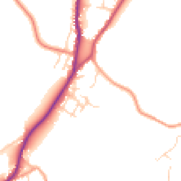 Daytime road noise heatmap for HP10 0EA