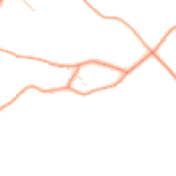 Daytime road noise heatmap for HP10 0JJ