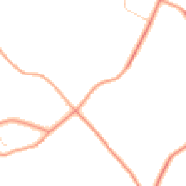 Daytime road noise heatmap for HP10 0JN