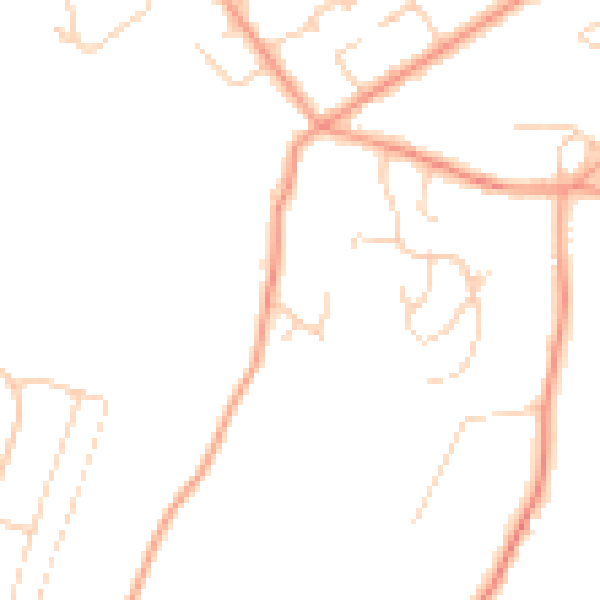 Daytime road noise heatmap for HP10 8DT