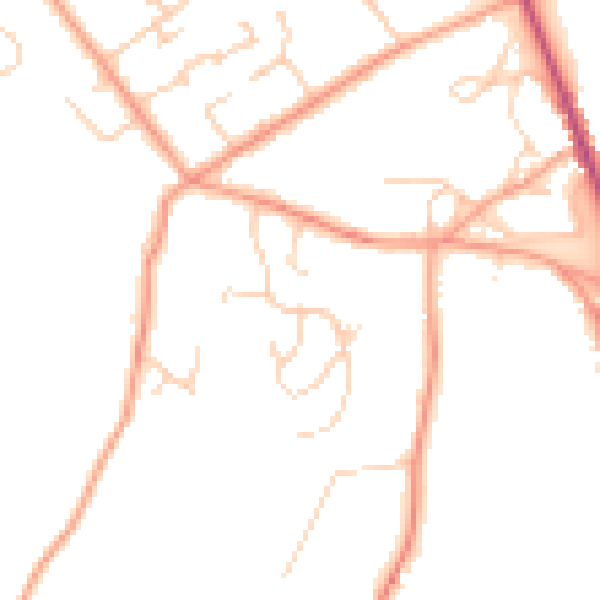 Daytime road noise heatmap for HP10 8EN