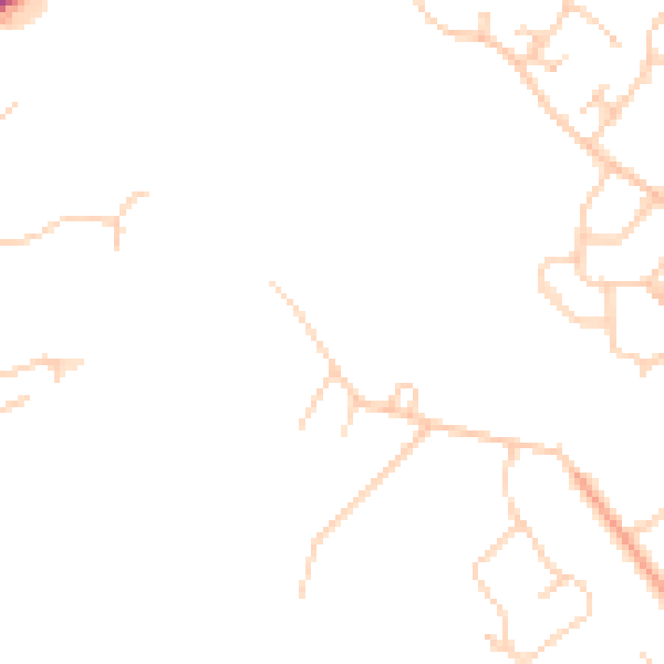 Daytime road noise heatmap for HP10 8JJ