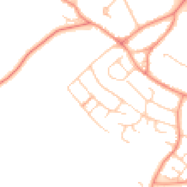 Daytime road noise heatmap for HP10 9AL