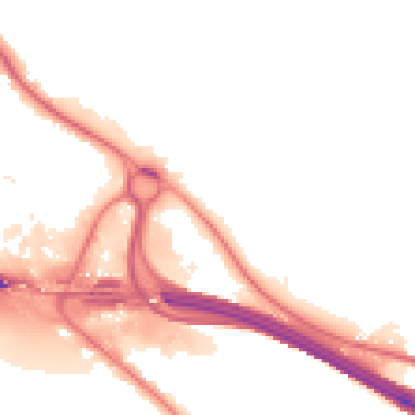 Night-time road noise heatmap for HP10 9AQ