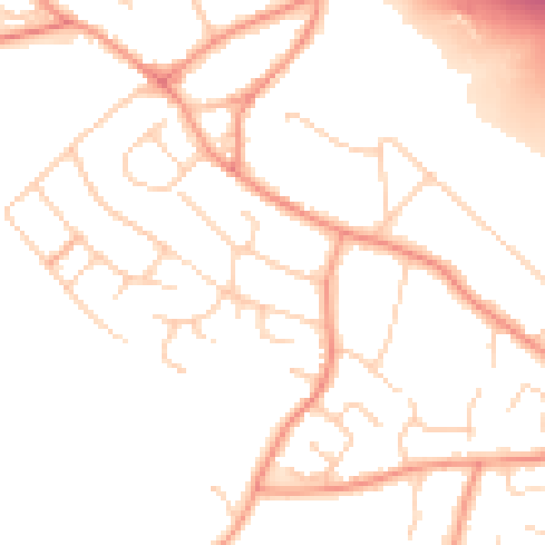 Daytime road noise heatmap for HP10 9AY