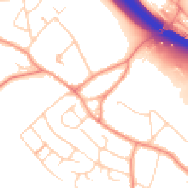 Daytime road noise heatmap for HP10 9NS