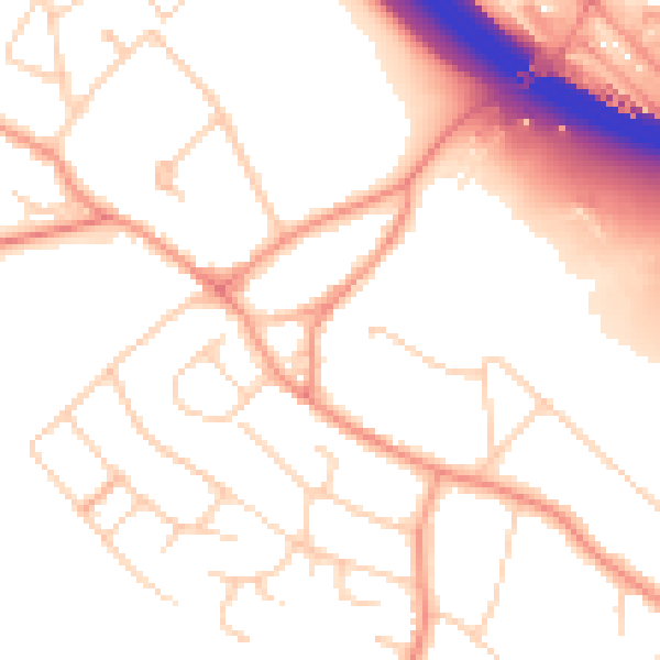 Daytime road noise heatmap for HP10 9PQ