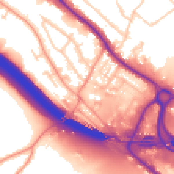 Daytime road noise heatmap for HP10 9TN