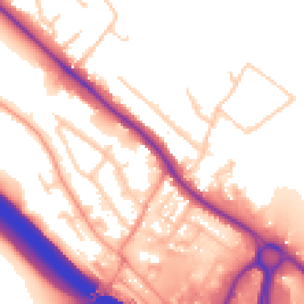 Daytime road noise heatmap for HP10 9UJ