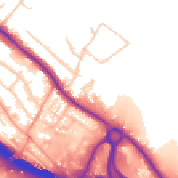 Daytime road noise heatmap for HP10 9YH