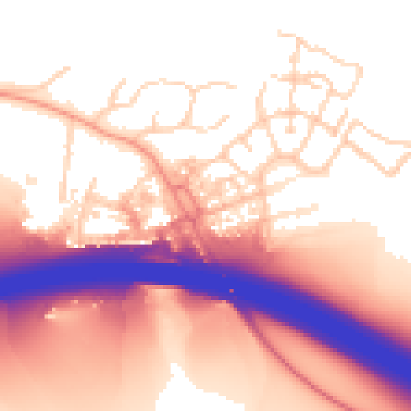 Daytime road noise heatmap for HP11 1AB