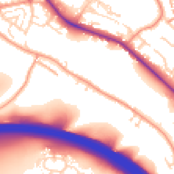 Daytime road noise heatmap for HP11 1AL