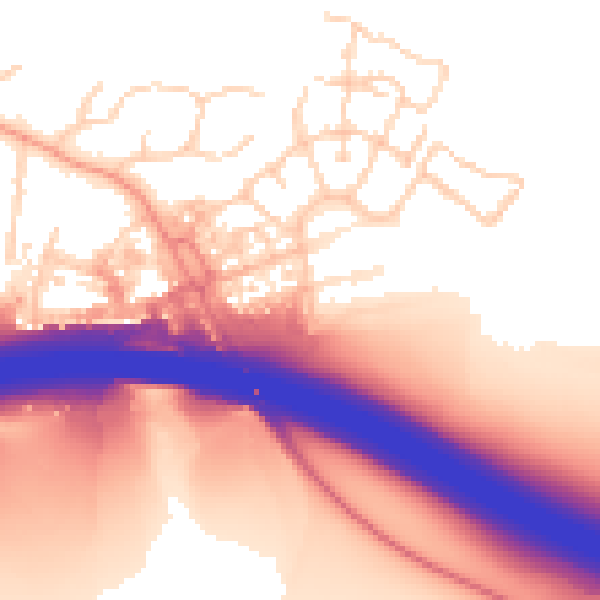 Daytime road noise heatmap for HP11 1AP