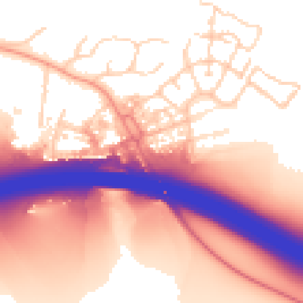 Daytime road noise heatmap for HP11 1AQ