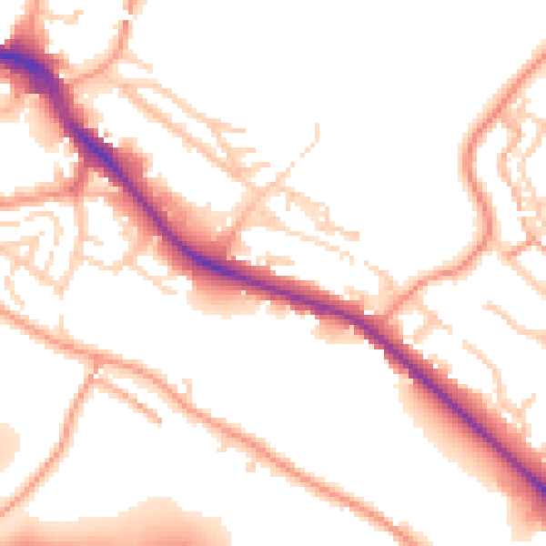 Daytime road noise heatmap for HP11 1AU