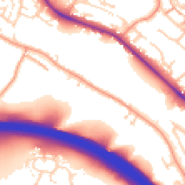 Daytime road noise heatmap for HP11 1AW