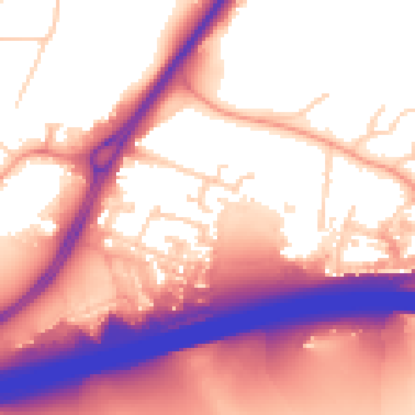 Daytime road noise heatmap for HP11 1AY