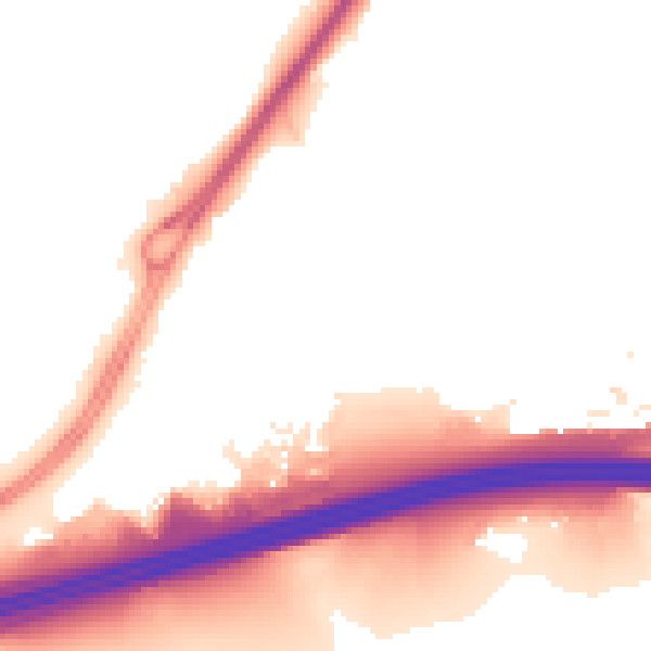Night-time road noise heatmap for HP11 1AY