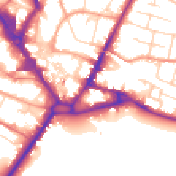 Daytime road noise heatmap for HP11 1BA