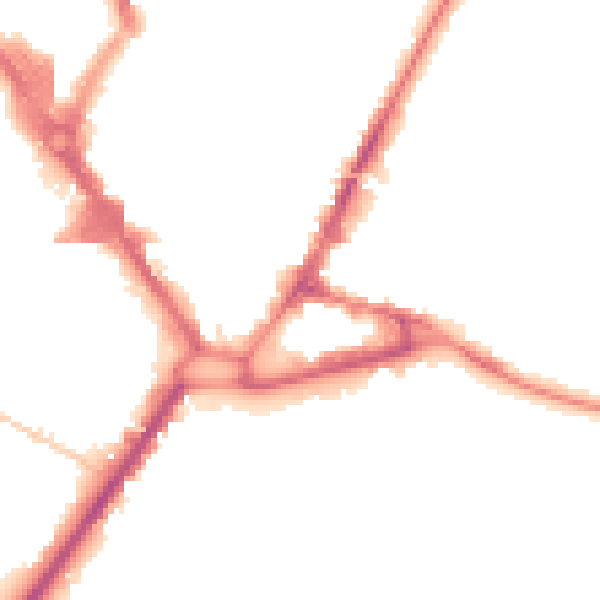 Night-time road noise heatmap for HP11 1BA