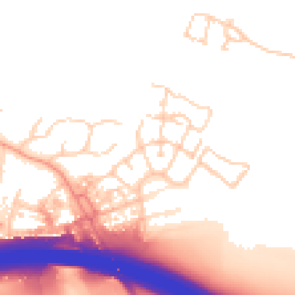 Daytime road noise heatmap for HP11 1BD