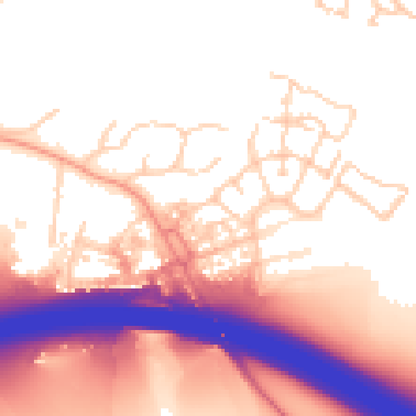 Daytime road noise heatmap for HP11 1BF