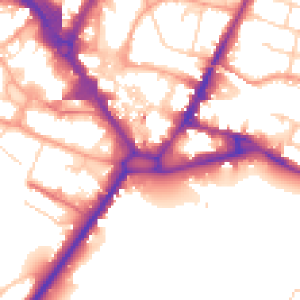 Daytime road noise heatmap for HP11 1BG