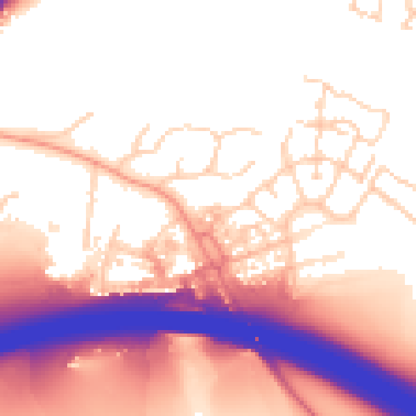 Daytime road noise heatmap for HP11 1BQ