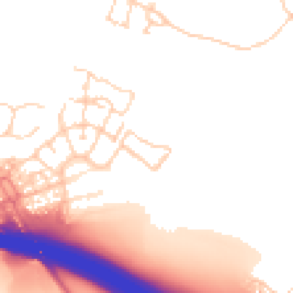 Daytime road noise heatmap for HP11 1BW