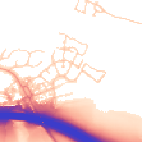 Daytime road noise heatmap for HP11 1DG