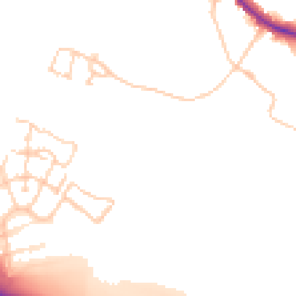 Daytime road noise heatmap for HP11 1DN