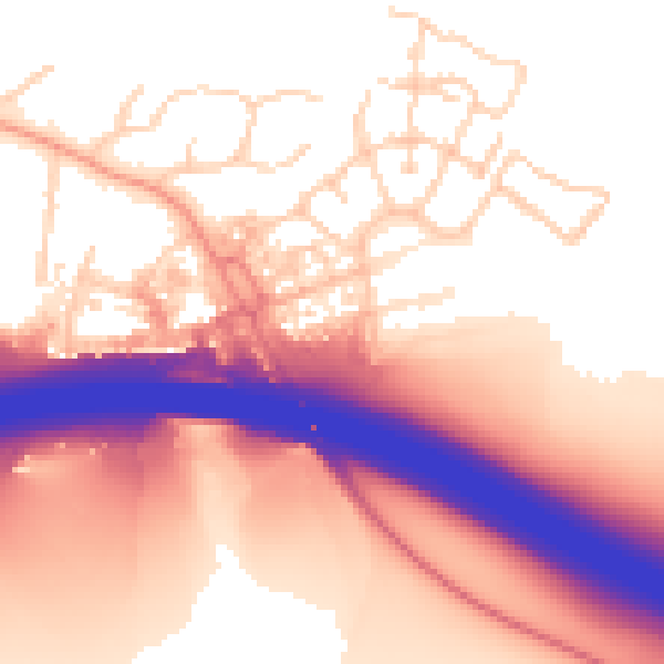 Daytime road noise heatmap for HP11 1DX