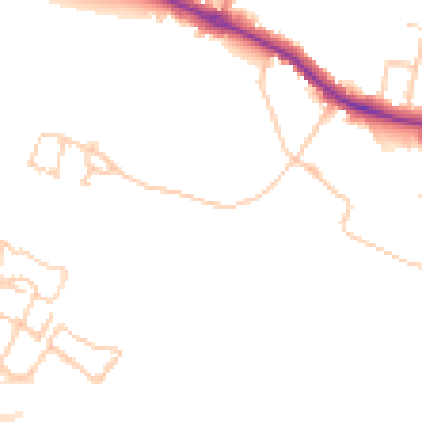 Daytime road noise heatmap for HP11 1DY